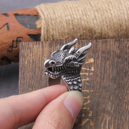 Dragon Head Viking Ring