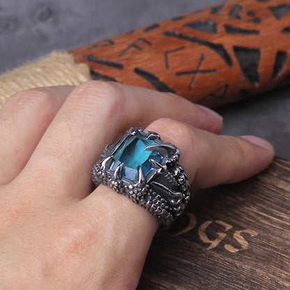 NO Fade Punk Dragon Viking Ring