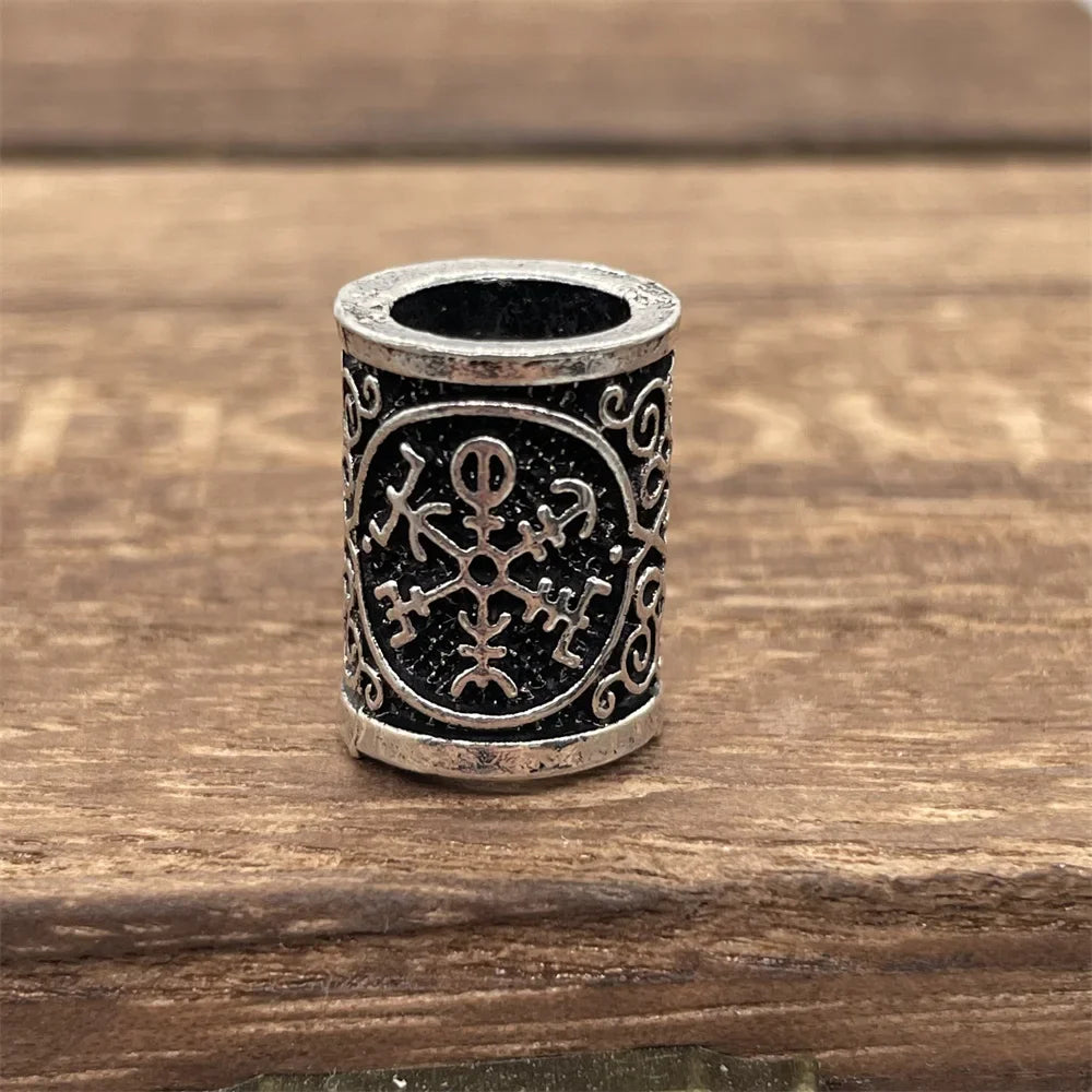 Tree Of Life Norse Runes Metal Bead Viking Jewelry