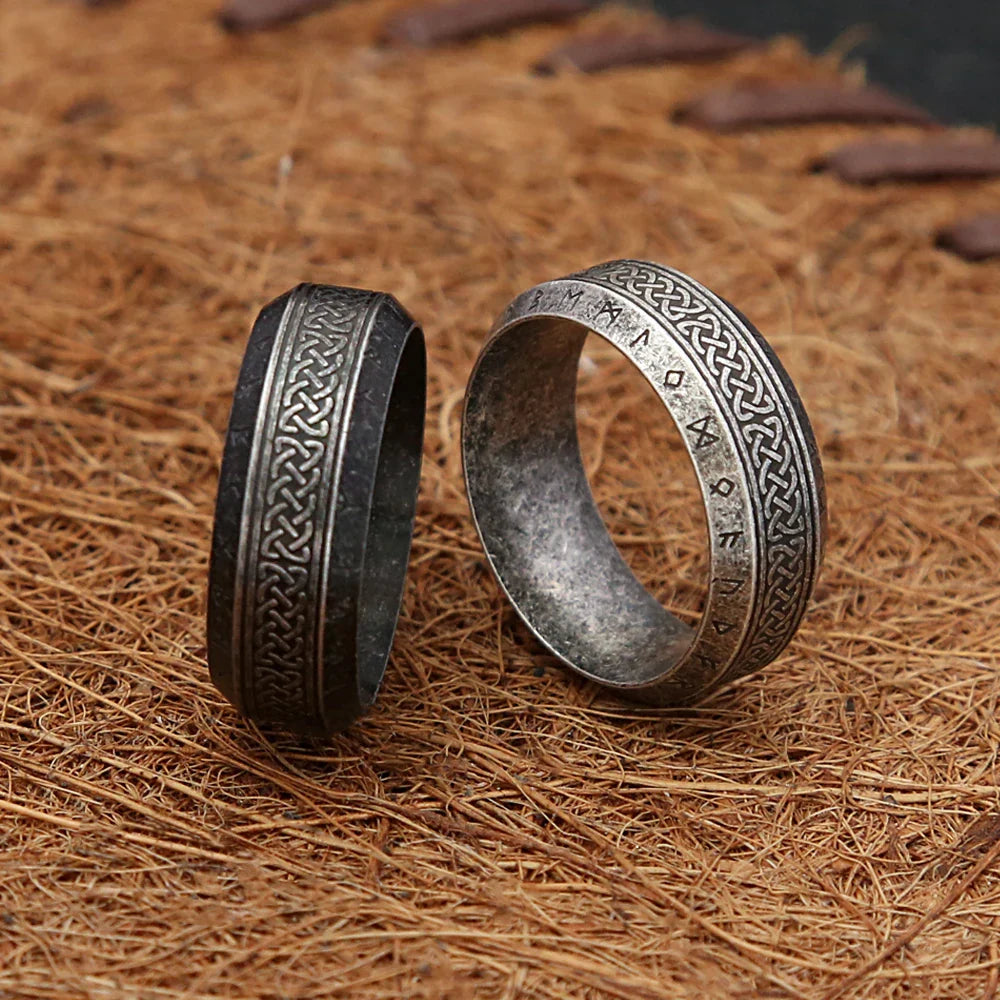 Viking Rune Ring Stainless Steel Nordic