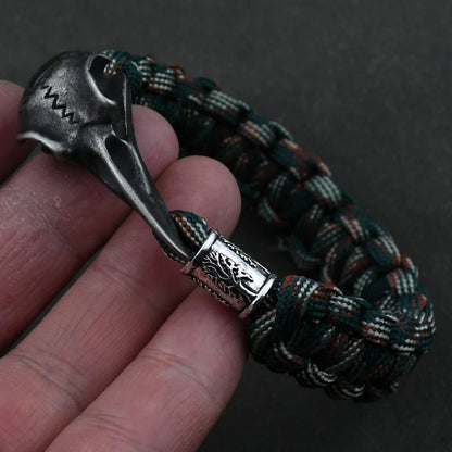 Odin Raven Stainless Steel Viking Bracelet