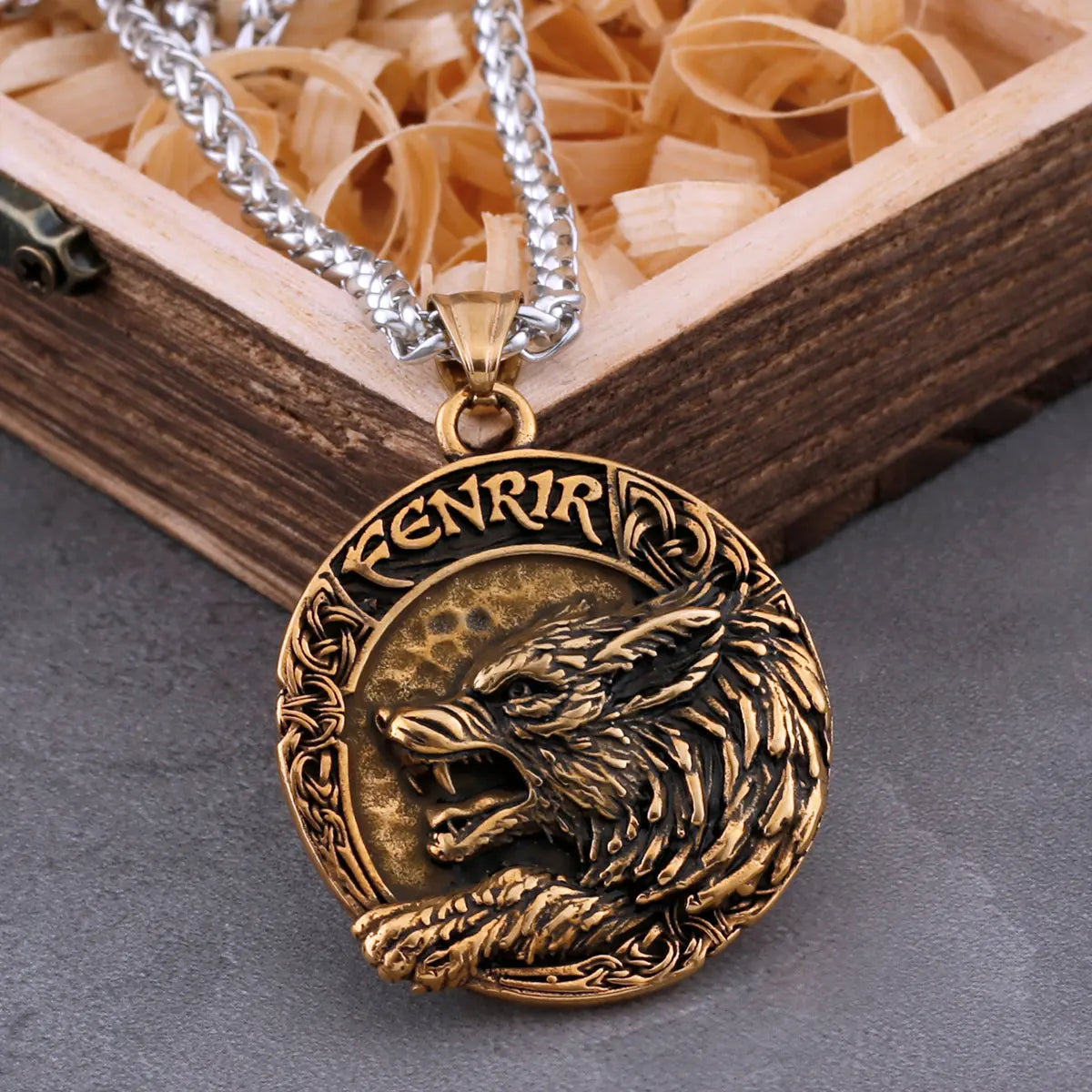 Fashionable Wolf Fenrir Viking Necklace