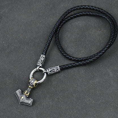 Norse Vikings Thor's Hammer Mjolnir Necklace Stainless Steel