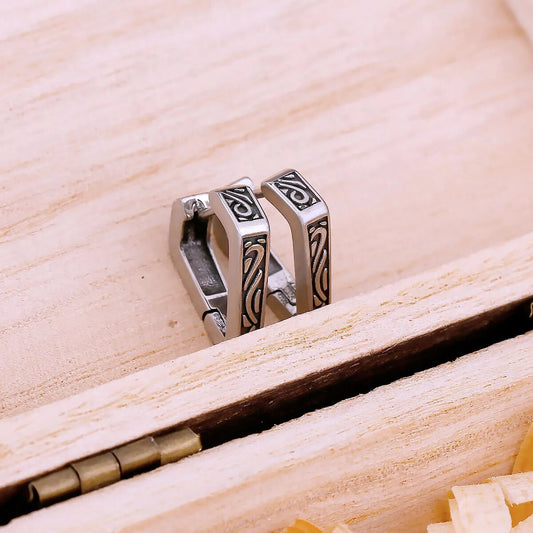 Geometric Stud Viking Earrings