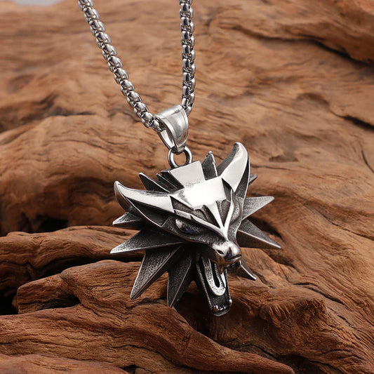 Viking Wolf Head Geralt of Rivia Slavic Necklaces