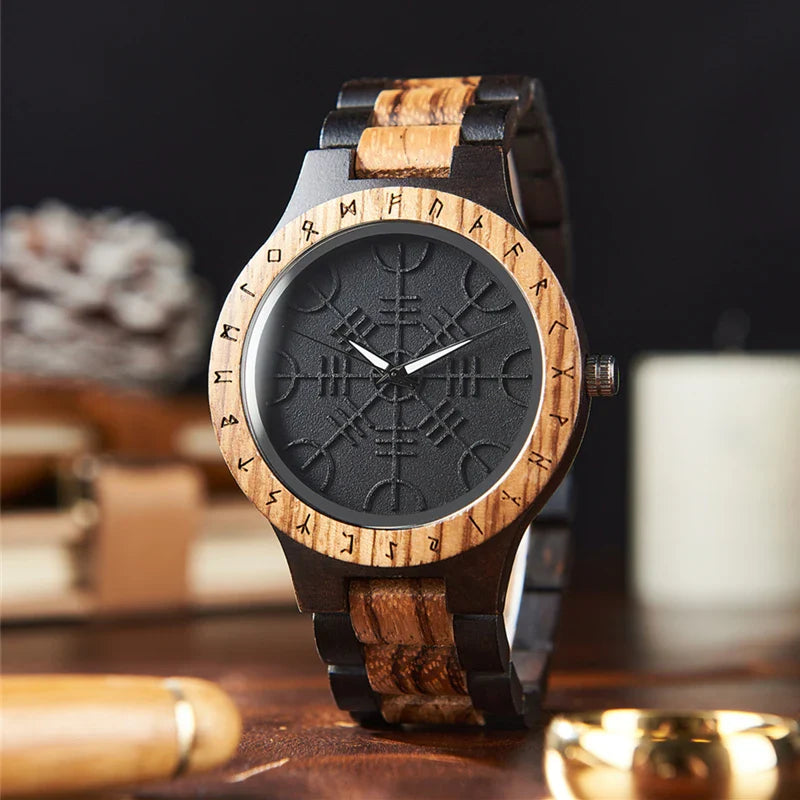 Viking Men's Watch Wooden Wristwatch