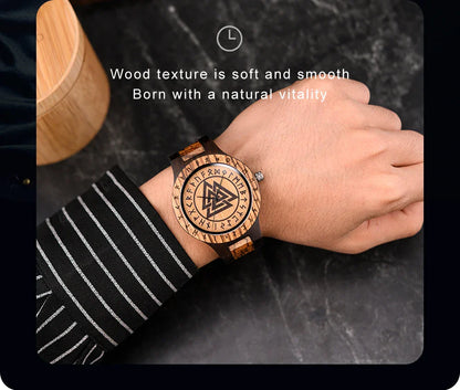 Viking Men's Watch Wooden Wristwatch