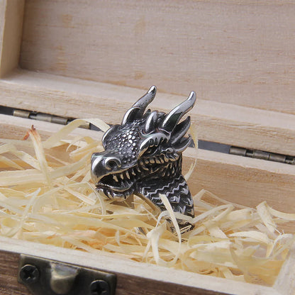 Dragon Head Viking Ring