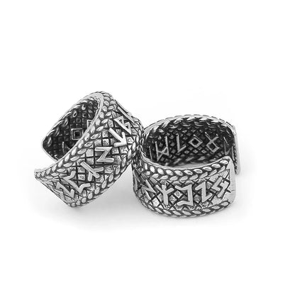 Vikings Rune Clip Earrings Stainless Steel Nordic