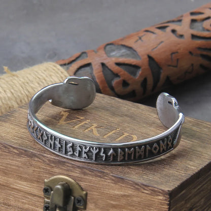 Raven Nordic Rune Viking Bangle