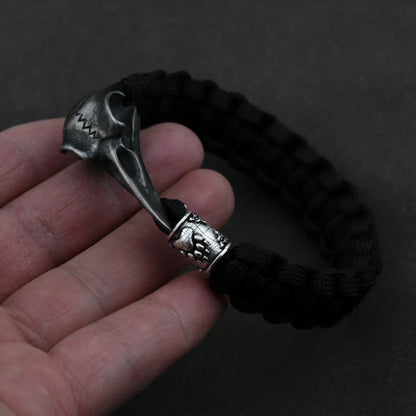 Odin Raven Stainless Steel Viking Bracelet