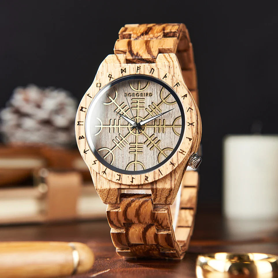 Viking Men's Watch Wooden Wristwatch