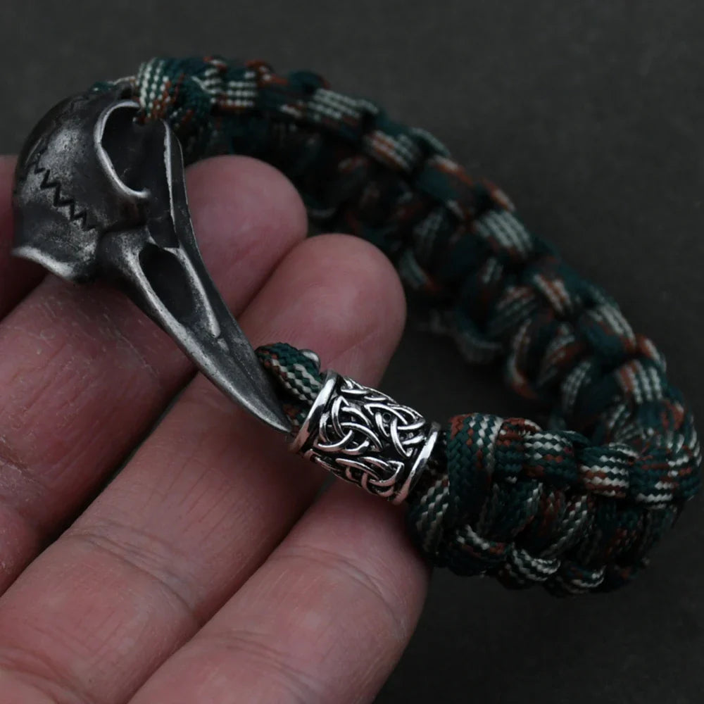 Odin Raven Stainless Steel Viking Bracelet