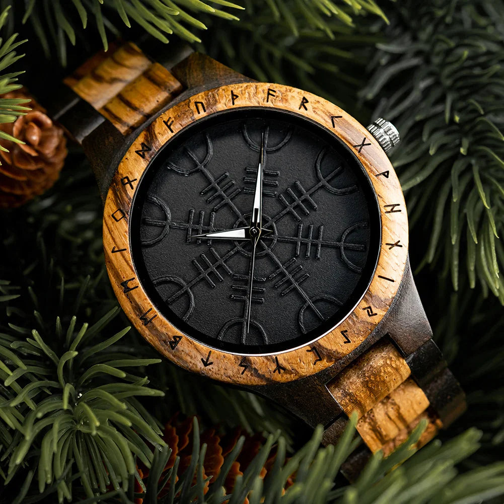 Viking Men's Watch Wooden Wristwatch