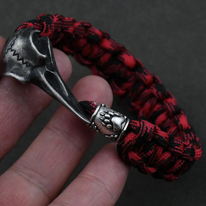 Odin Raven Stainless Steel Viking Bracelet