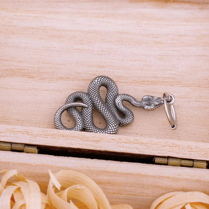 Coiled Snake Drop Viking Earrings