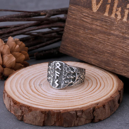 New Stainless Steel Virgin Odin Rune Ring