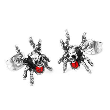 Gothic Spider Diamond Viking Earrings