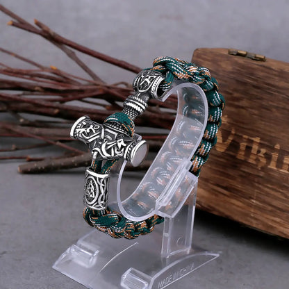 Scandinavian Thor's Hammer Viking Men's Bracelet