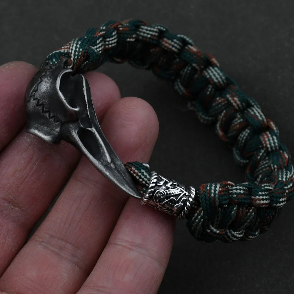 Odin Raven Stainless Steel Viking Bracelet