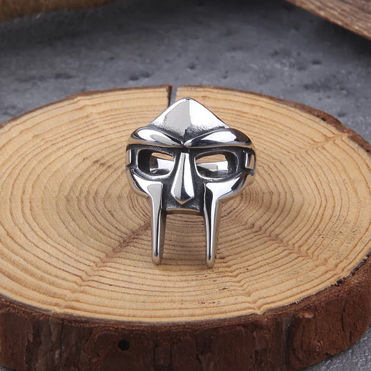 Vintage Classic Doom Mask Viking Ring