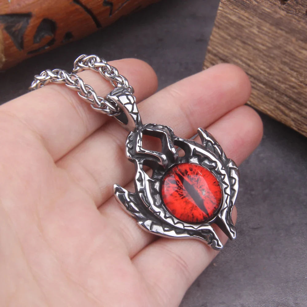 Exquisite Fashion Creative Turkey Devil Eye Titanium Steel Pendant Viking Necklace