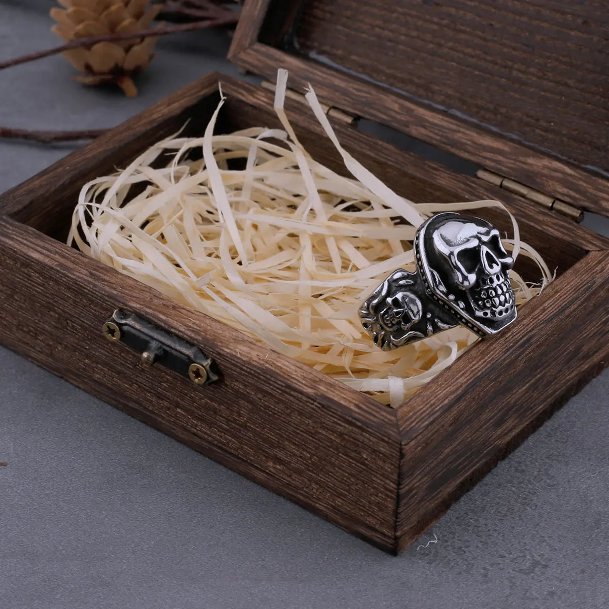 Trend Neo-Gothic Skull Biker Viking Ring