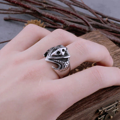 Viking Retro Religious Shield Cross Ring