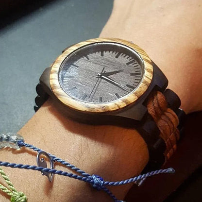 Cool Engraved Wooden Personalized Clock Timepieces Custom Wood Viking Watch