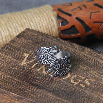 Bear Clasp Odin Scandinavian Charm Viking Ring