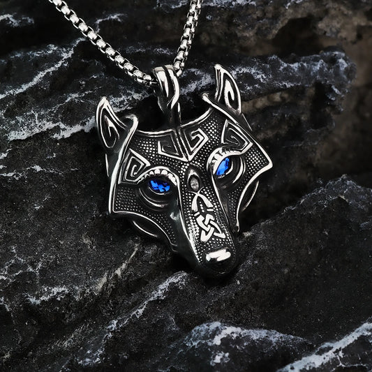 Celtic Wolf Head Viking Amulet Titanium Steel Pendant Nordic