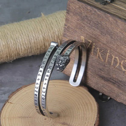 Dragon Amulet Cuff Viking Bangle