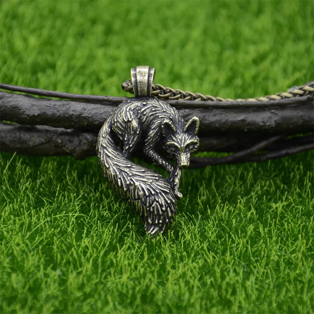 Slavic Fox Pendant Viking Jewelry Necklace