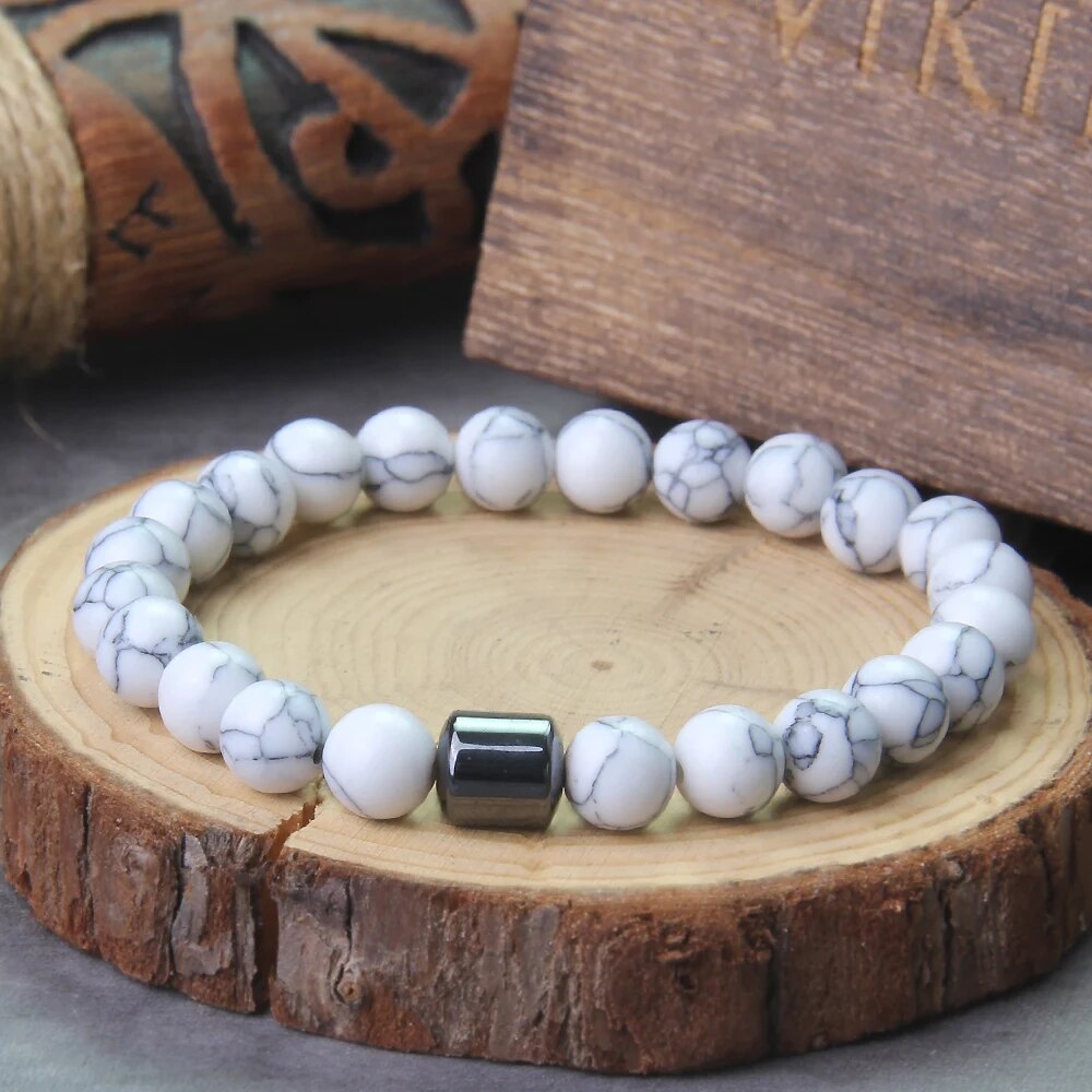 Runes Beads Men Viking Bracelet