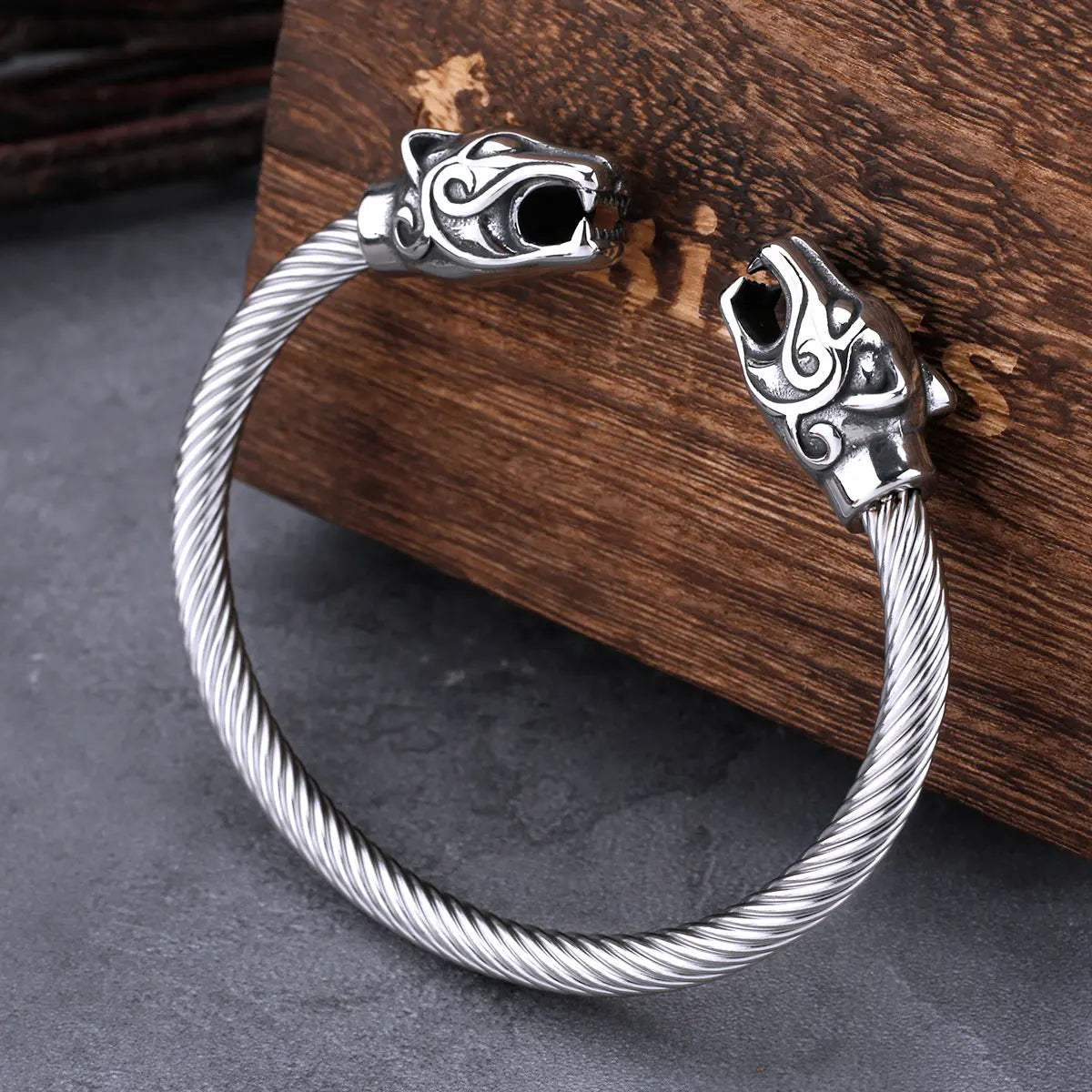 Simple Nordic Viking Dragon Bracelet