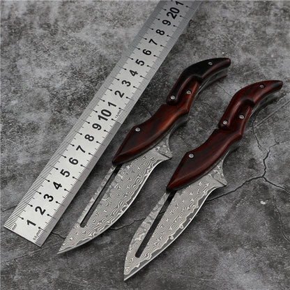 Damascus Knives Mechanical Folding Knife