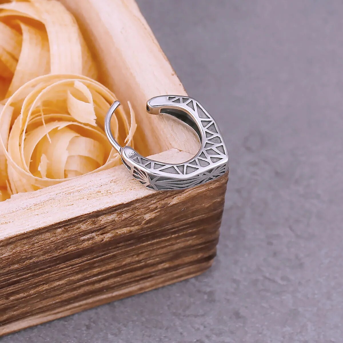 Celtic Rune Hoop Viking Earrings