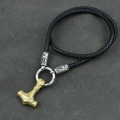 Norse Vikings Thor's Hammer Mjolnir Necklace Stainless Steel