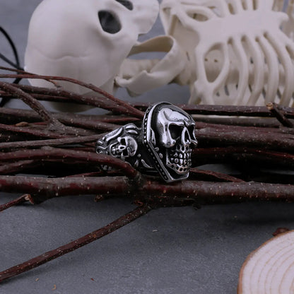 Trend Neo-Gothic Skull Biker Viking Ring