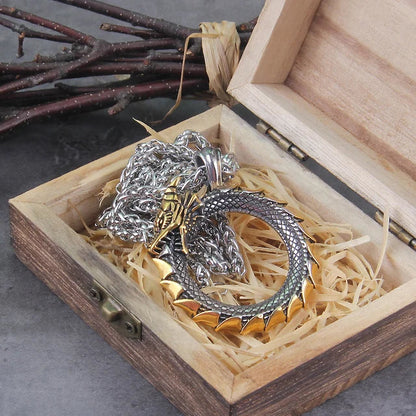 Rotating Dragon Viking Necklace