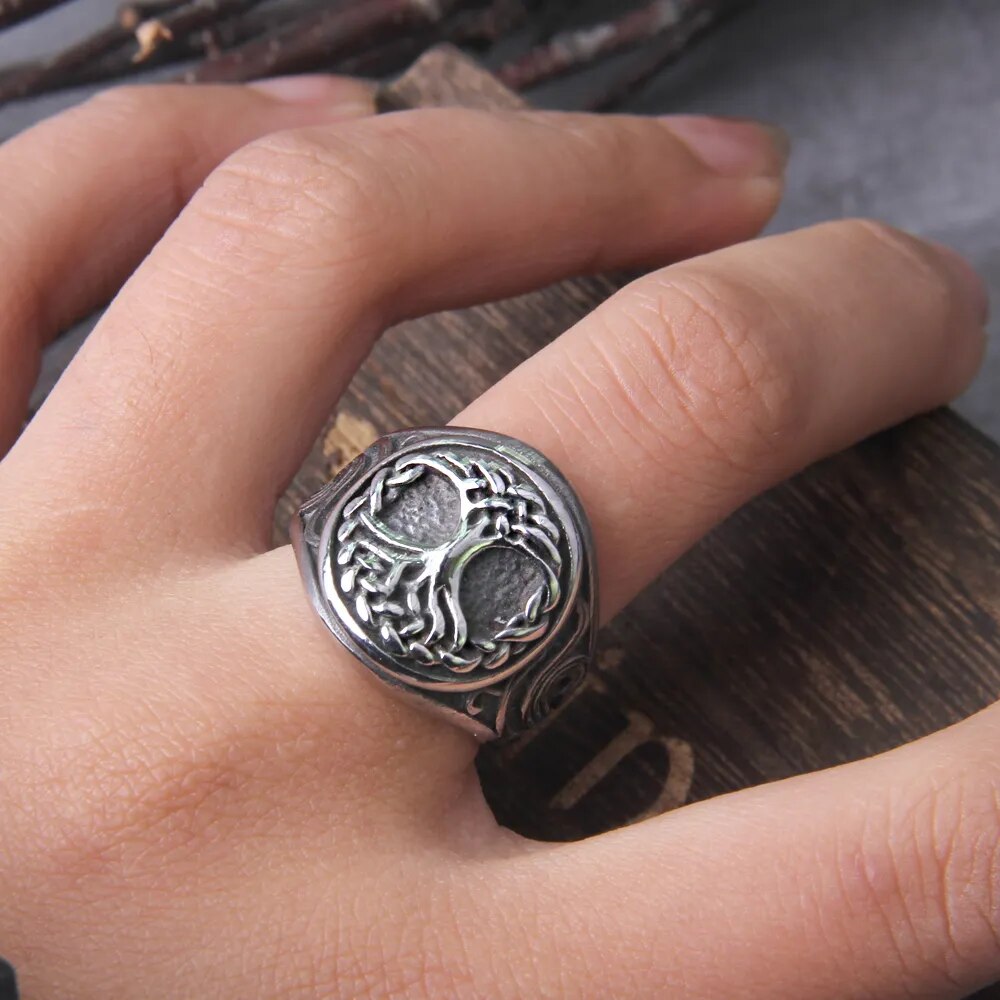 Tree of Life Signet Viking Ring