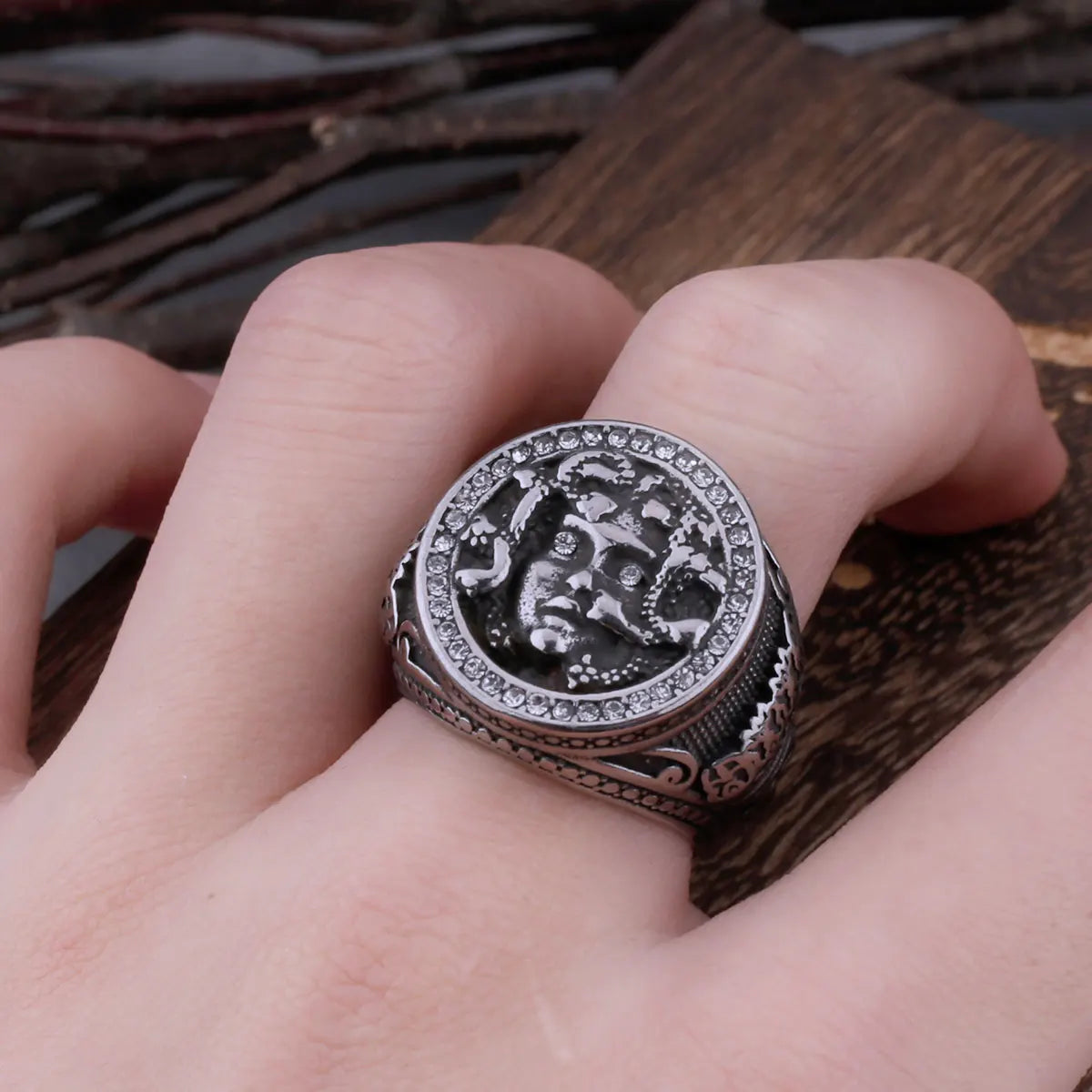 Greek Mythology Medusa Character Viking Ring