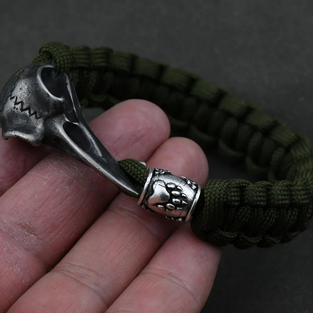 Odin Raven Stainless Steel Viking Bracelet