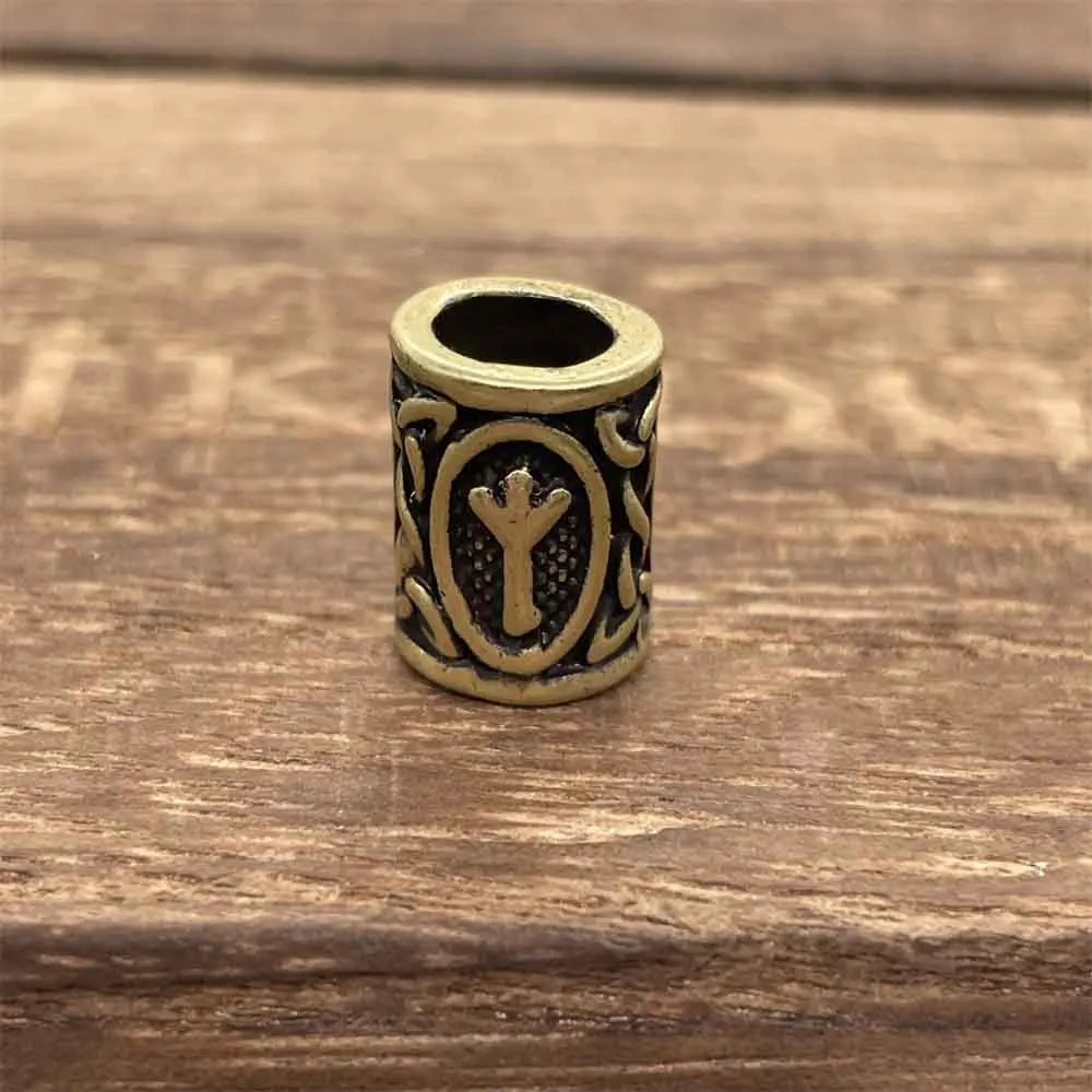 Tree Of Life Norse Runes Metal Bead Viking Jewelry