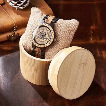 Viking Men's Watch Wooden Wristwatch