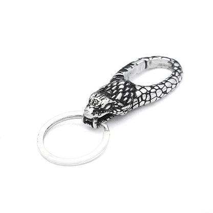 Vikings Dragon Head Key Chain Stainless Steel Nordic