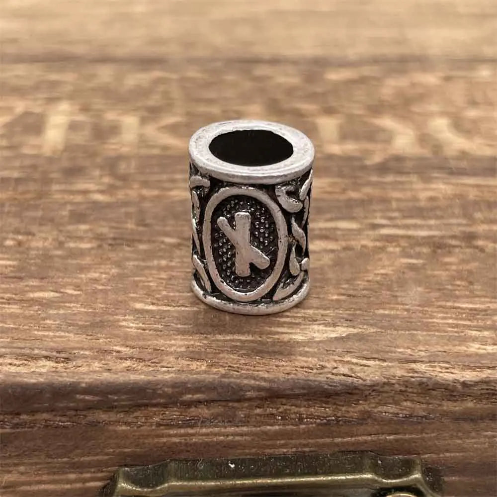 Tree Of Life Norse Runes Metal Bead Viking Jewelry