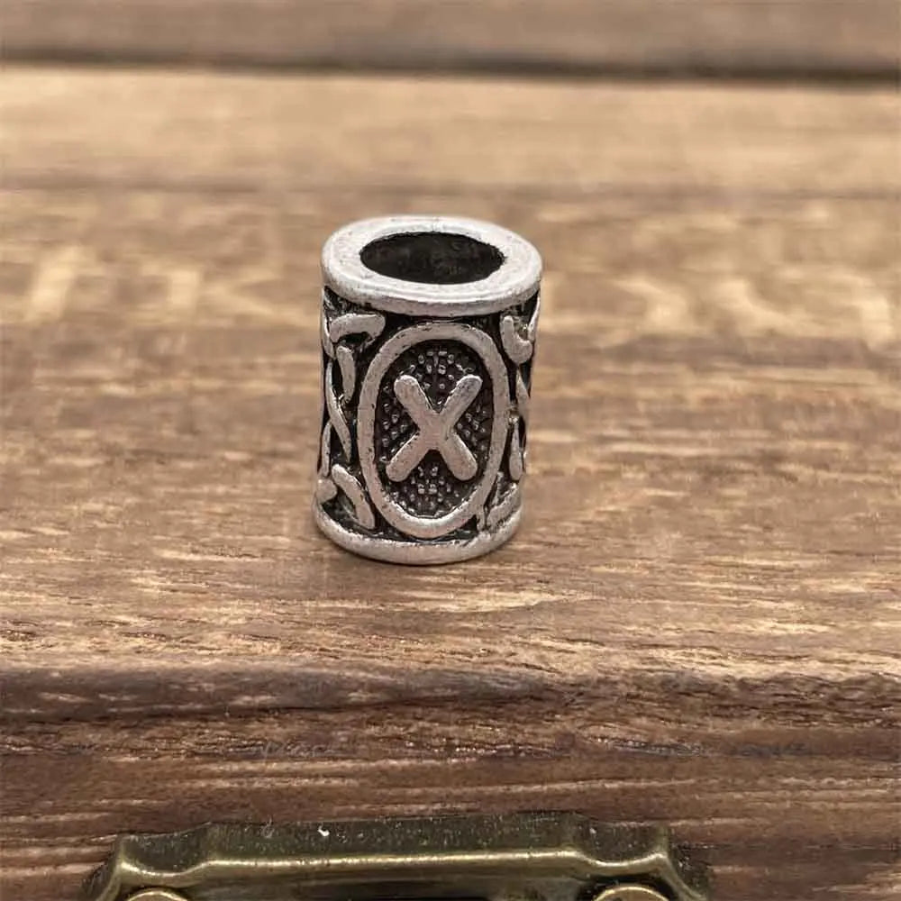 Tree Of Life Norse Runes Metal Bead Viking Jewelry