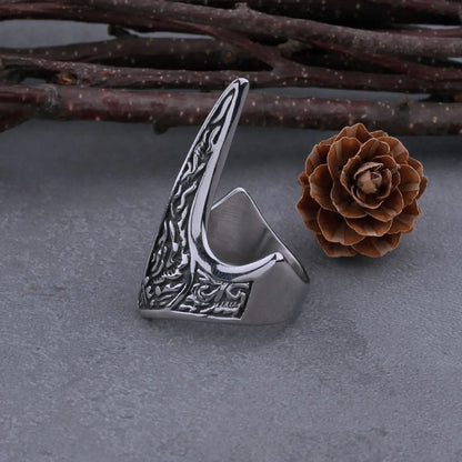 Stainless Steel Heterosexual Irregular Claw Street Viking Ring