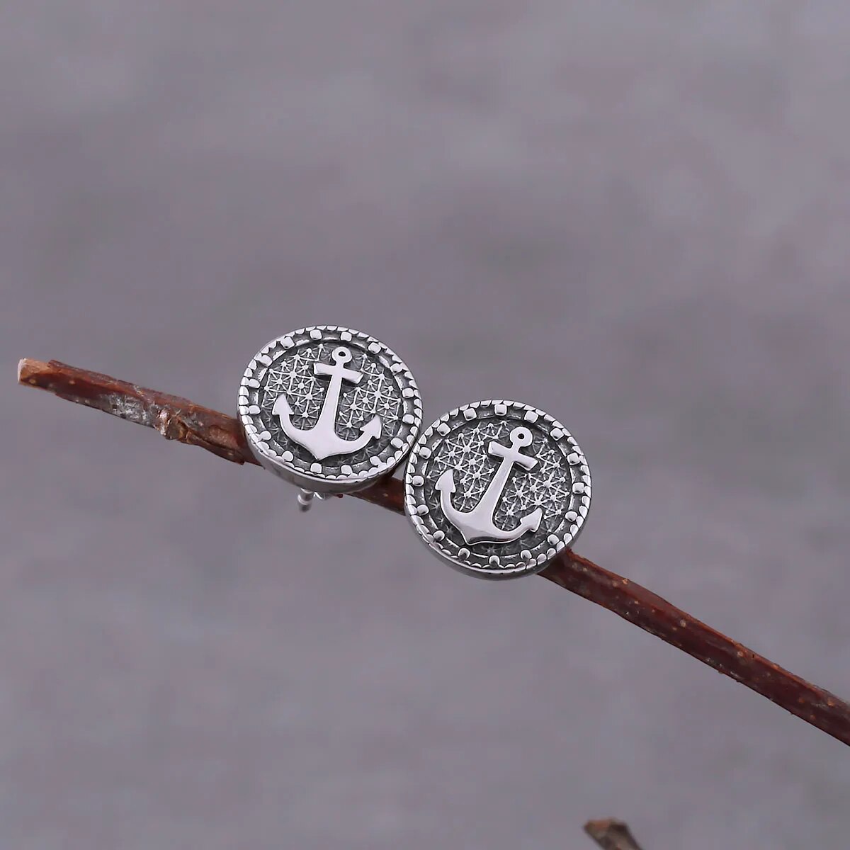 Anchor Stud Viking Earrings